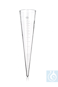 Cône de sédimentation d'après Imhoff, 1000 ml, Ø 118 x H 470 mm, gradué, verre borosilicate...